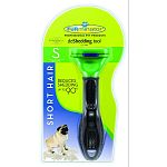 For short hair dogs up to 20 pounds. 1.75 inch deshedding edge designed for coats shorter than 2 inches. Reduces shedding up to 90 percent. Stainless steel edge reaches beneath topcoat to gently remove undercoat and loose hair. Furejector button cleans an