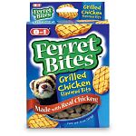 Ferretbites Chicken Gourmet Ferret Treats a made to be soft and chewy with highly nutritious ingredients and have the great taste of grilled chicken. These tasty may served as a special treat or snack. Contains essential fatty acids for a superior coat.