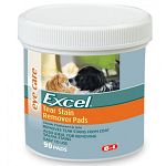 Excel Tear Clear Pads are a safe non-irritating tear stain remover that can be used on dogs, cats and small animals. remove unsightly stains and odor from hair and restore full luster to area beneath your pet's eyes. 90 ct.