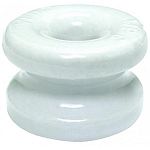 Ceramic corner post insulator.  For use with all metal fence wire and poly wire. 1 5/8 Inch Diam, White