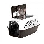 Two ways to enter or exit with two door easy access. Superior ventilation and visibility. Ideal for pets up to 10 pounds. Meets international and domestic air travel requirements. Eco-friendly - made of 95 percent preconsumer recycled plastic.