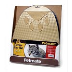Place this flexible mat outside your cats litter pan to help keep cat paws and your floor clean from litter material. Flexible, durable material with a paw design to boot!