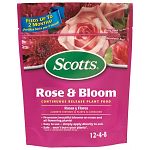 Steady feeding boosts blooms of all roses, annuals and perennials.