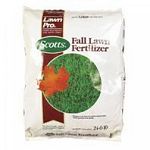 Lawn Pro fall lawn fertilizer. Apply in very late summer or early fall. Prepares your lawn for the following season. Covers 5000 sq. feet. 24-3-11