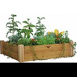 Great for small plots of veggies and/or flowers. With these beds you eliminate tilling, soil amending and minimize weeding. Easy to follow tool-free instructions. Soil capacity 14.2cf Place beds in an ideal sun location, add soil mix, and plant. Construct
