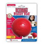 Recommended for medium and large dogs. Insert biscuits into the Biscuit Ball and watch your dog attack and chase the ball to get at the treats!  4 inches diameter