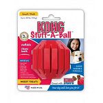 Kong Stuff-A-Ball, Kong s tough natural rubber in a ball designed to hold food or treats for added fun. Ball bounces and rolls unpredictably to keep your dog interested. 16 vertically grooved treat slots.
