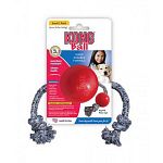 Puncture resistant ball. Super durable natural rubber formula. Tug and floss rope cleans teeth. Great for indoor and outdoor use. Ideal for dogs up to 35 pounds.