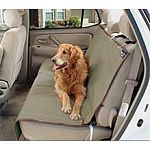 Multiple attachment points, adjustable straps, and two Sta-Put devices keep the cover firmly in place in the seat in ALL VEHICLES. Machine Washable. One year MFG warranty. Product dims: 56 x 47.
