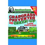 Crabgrass control herbicide controls crabgrass before and after it germinates Contains premium green-up fertilizer with polymer coated technology and covers up to 5,000 square feet Provides the nutrients needed for a green thick lawn Slow release formula