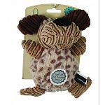 Multi textured dog toy with squeaker