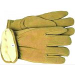 Premium yellow split deerskin winter gloves with thinsulate insulation and a gunn cut design with keystone thumb, shire.
