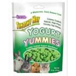 Timothy Hay Yogurt Yummies - 4 oz. are a high fiber, low protein and calcium snack that your small animal pet will find irresistible. Yummies are yogurt covered Timothy Hay pellets that are rich in fiber and promote proper digestion.
