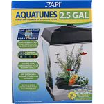 Kit includes mp3 player, 128 mb sound chip, 3.5 gallon seamless tank body, multi color led lighting, superclean filter Also includes perfect start ( 9 water conditioners) and fish food Sound system compatible with ipods, ipads, smart phones, and other mp3