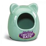 Give your pet a neat and secure place to bathe with the Super Pet Ceramic Critter Bath. Designed for hamsters, mice, and gerbils, this bath will neatly contain the sand that gets scattered. Just fill with critter bath dust. Size is 3.5 x 3.5 x 4.25 inches
