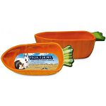 Vege-T-Bowl Orange Carrot for Small Pets is made of ceramic and easy to clean. Fun and colorful food bowl for any small pet, this bowl was designed for small animal food and treats. Great for any small, little pet.