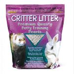 Critter Litter is a specially formulated pear-shaped litter specifically designed for small animals. It absorbs moisture on contact and inhibits the bacteria that causes pet waste odors. The special pearl-shaped pellet reduces dust production.