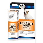 An effective remedy to kill ear mites for dogs. Four Paws Ear Mite Remedy is pyrethrin based to kill ear mites quickly, easily and safely.  It contains the grooming ingredient aloe vera to soothe ears. It also aids in wax removal.