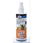 Pet Aid was formulated and tested by veterinarians to provide immediate itch relief from flea bits, allergic dermatitis, hot spots, and scrapes. It contains ingredients, such as Lidocaine Hydrochloride. 8 oz.