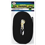 This 100% cotton, web lead has a solid brass swivel snap. It is used by professional trainers for obedience training, walking, and general exercise. The cotton web lead works well with most collars and harnesses.