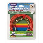 Ensure pet safety while allowing complete freedom.  15 ft. Orange rust proof chains. Strong and Safe - vinyl coated aircraft cable. Bronze snaps for dogs under 25 lbs. From the home of quality pet products.