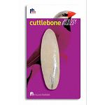 The Cuttlebone for Pet Birds by Prevue is a 100% natural way for your bird to condition his or her beak. Provides your bird with essential minerals and vitamins and comes with a handy cage clip. Available in three sizes: 4 - 5 inch, 6 - 8 inch and 8 - 10