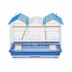 Parakeet Triple Roof Bird Cage 26in x 14in x 22 in (LxDxH) with 1/2in wire spacing (Case of 2) - The unique triple roof design of this cage offers additional flying space for birds and the longer base provides more of a flight cage