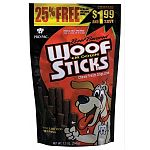 Dogs will go wild for PRO PAC Beef Flavored Woof 'em Down Sticks. That's because the juicy meaty flavor of beef is sealed in every mouth-watering bite. Your dog's senses will go wild when you open the bag