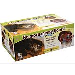 Mess-proof pet bowls. Feeding area stays neat and tidy. Prevents floor damage. Reduces clean-up time. Includes a bottom tray for spilled water.