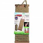 Sisal rope scratcher addresses cats natural instinct to scratch and stretch Sisal rope feels good on cats claws Vertical scratch design hangs from any doorknob Use both sides for long lasting scratch activity