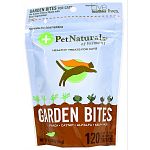Garden bites are made with real vegetables and they are freeof wheat, corn and animal protein These treats use real spinach, kelp, broccoli powder, carrotpowder, garlic and flaxseed. To provide multiple health factors and a delicious flavor.