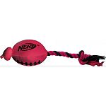 Football launcher dog toy Elastic allows toy to launch up to 100 ft Tear resistant coating on durable nylon Stitching is 3x s stronger than standard plush