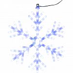 Large, durable plastic snowflake lights up using 102 led lights 8 remote functions: waves, sequential, slow glow & fade, flashing, twinkle, shuffle or stay on Complete with controller, transformer and 16 cord Use outdoors or indoors Actual size: 21 lx1 w