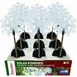 Solar snowflake garden stakes 5 white and 4 blue led lights Actaul size: 5 lx3 wx33 h