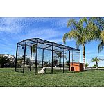 This universal walk-in pen gives plenty of room to get inside to spend time with your pets and do all of the maintenance The welded wire roof and double latch entry add extra security to keep your pets safe from predators The removable knock-out panel all