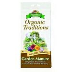 Made from all natural, dehydrated poultry, Organic Traditions Garden Manure is approved for organic gardening and helps enrich your garden soil for plants and flowers. Easy to use and great for the condition of your soil. Size is 20 pounds.