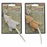 This unique cat toy contains no stuffing and makes no mess if your cat likes to chew on toys. Flat mouse shape is available in tan or grey. Sprinkle catnip on and watch your cat have hours of fun. Sold individually.