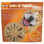 Discovery wheel is an interactive toy that challenges your dog to find treats that you hide. Provides mental stimulation and rewards them for being smart.