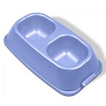 New contemporary design featuring non-skid rubber feet and convenient lifting handles. Dishwasher safe and unbreakable. High gloss finish. Medium capacity is 14.5 oz per side. Large Capacity is 32 oz per side (64 oz. total)