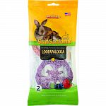 Chews made from dried loofa gourds Flavored with natural strawberry and blueberry Entices your small animal to gnaw and nibble while supporting dental health Made in the usa
