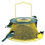 Sweet Corn yellow sunflower basket bird feeder is a cheerful and colorful bird feeder for your yard. Fill the feeder with your favorite bird seed and hang from a tree or post. This feeder provides full viewing of wild bird feeding.