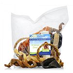 May contain items such as bull sticks, beef bones, cow tgendons, cow ears, pig ears, and cow hooves 2 pounds of barkworthies very best treats and chews Every treath is healthy, all-natural and safe Made from free-range, grass-fed cattle Helps reduce plaqu