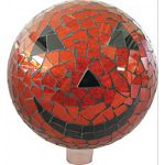The diamond shape and crackle effect make this non traditional gazing globe an eye catching work of art for any outdoor space A perfect choice against a plain backdrop such as a wall or fence. At night, aim an outdoor light on globe and watch them reflect