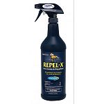 Repel-Xp in a ready-to-use formula. Water-based and contains botanically-derived pyrethrins and permethrin. Effective against six fly species, mosquitoes, gnats, fleas and ticks. 32 oz. with trigger sprayer.