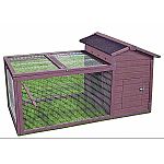 Tongue and groove construction with waterproof shingle roof hinged for easy access Features a covered screened porch for a free range environment to protect chickens from predators Features 2 removable roosts and access door for side access to roost are