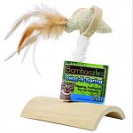 Flipping, feathered fun for felines Made from earth friendly bamboo Feather and catnip accents tantalize kitty Natural bamboo toy with enticing springy bird