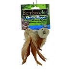 Felines flip for the bat-about bamboo & feather toy Curved shape flips and flies through the air Feather and catnip accents tantalize kitty Made from earth friendly bamboo