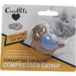 Cats love our bird! Wit fabric wings to make carrying easy, bat the birdie is sure to please the finickiest of cats! Catnip without the mess Made from natural resources Premium north-american-grown