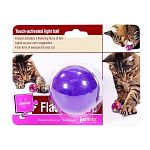 Touch-activated light ball. A fun form of exercise for your cat. Touch activated lights inside the ball invite your cat to dance across the floor in hot pursuit!