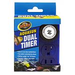 Provides natural day/night cycle for your fish, plants or live coral. Easy to use dual outlet/timer. Top outlet controlled by timer. Bottom outlet on 24 hours.